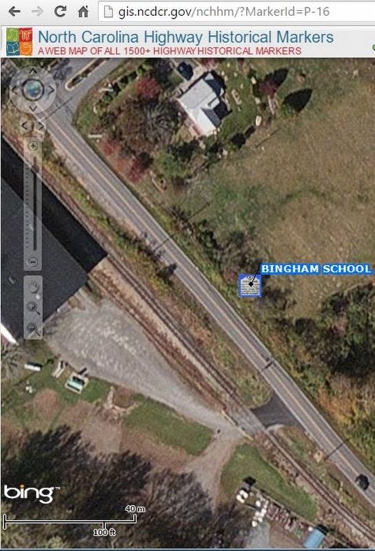 snip from NC DCR website showing marker site image. Click for full size.