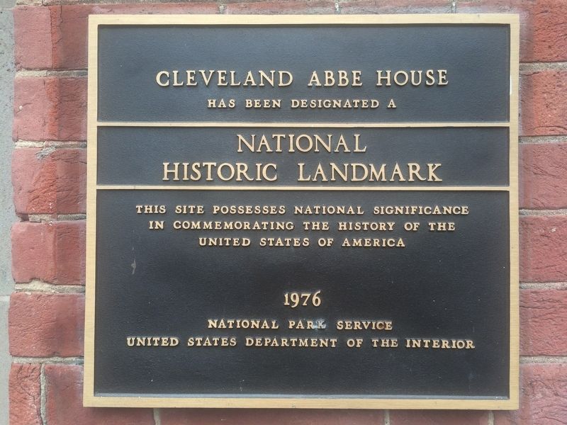 Cleveland Abbe House National Landmark 1976 marker image. Click for full size.