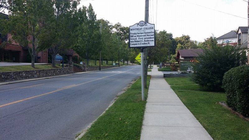 Montreat College Marker (facing north). Click for full size. Montreat College Marker (facing north) image. Click for full size.