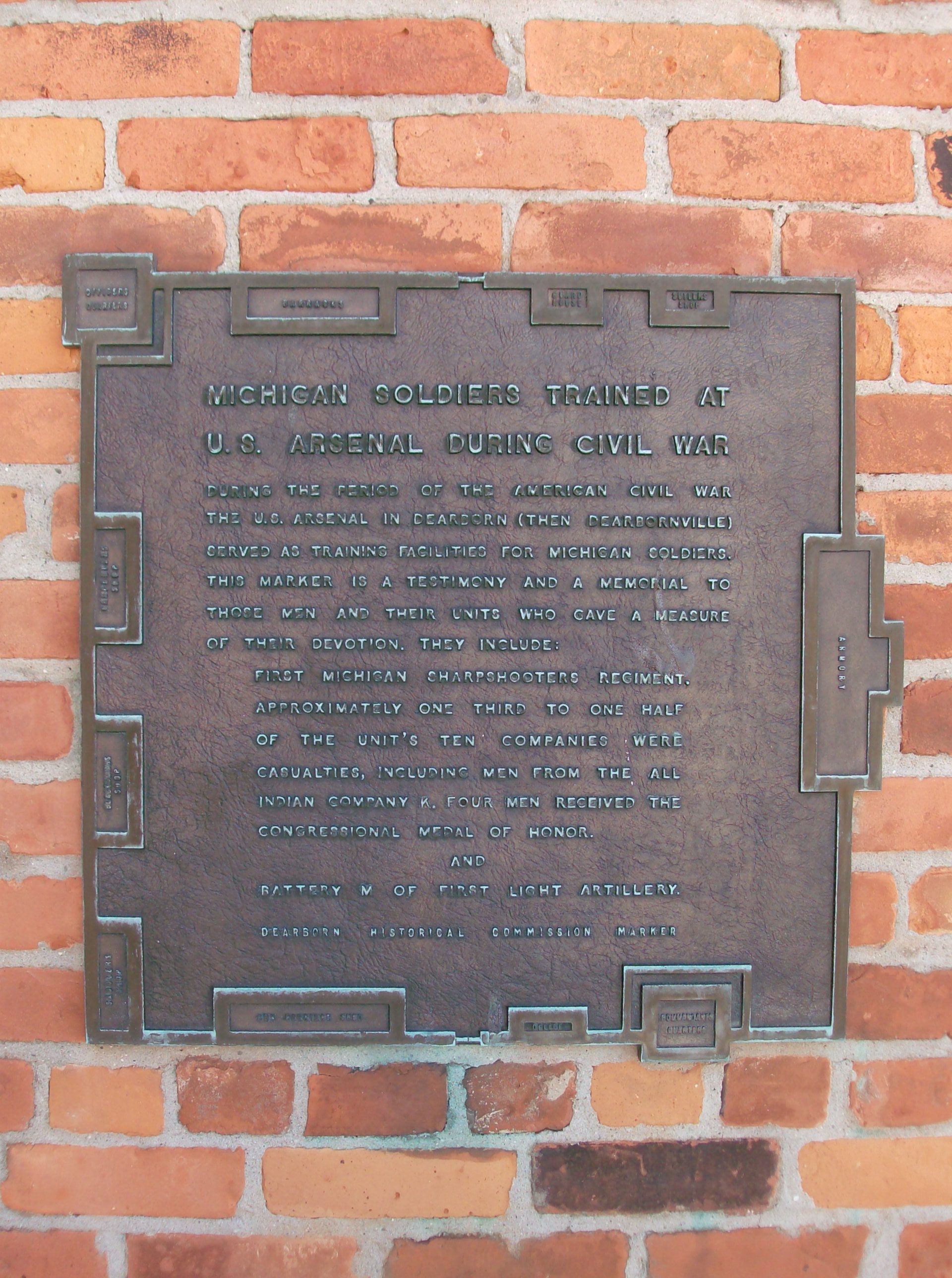 Michigan Soldiers Trained at U.S. Arsenal During Civil War Marker