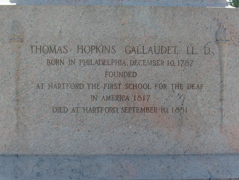 Thomas Hopkins Gallaudet Marker image. Click for full size.