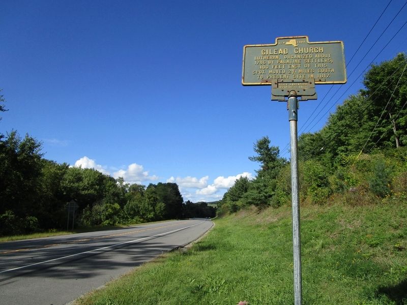 Gilead Church Marker - Northward image. Click for full size.