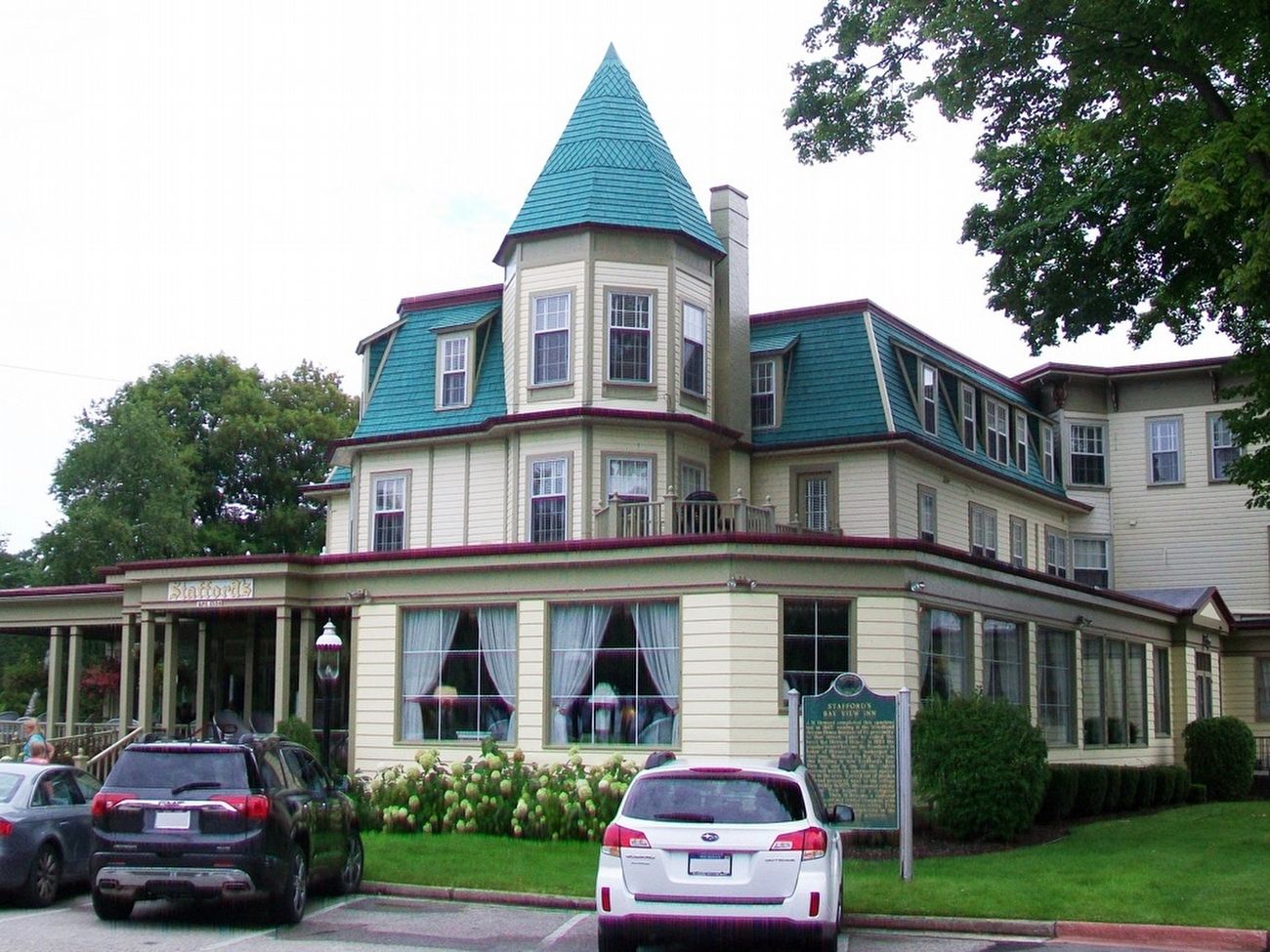 Stafford's Bay View Inn and Marker. Click for full size. Stafford's Bay View Inn and Marker image. Click for full size.