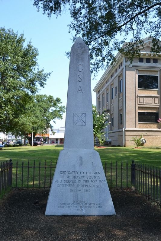 Chickasaw County CSA Monument image. Click for full size.
