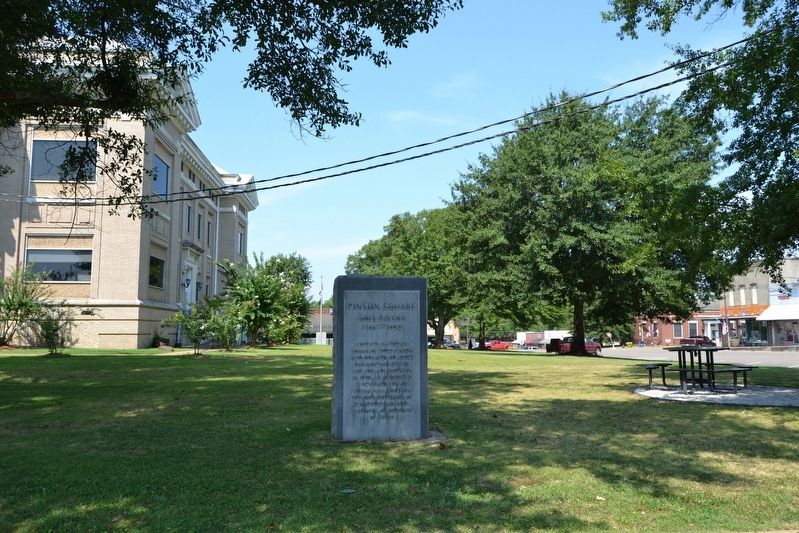 Marker at Chickasaw County Courthouse. Click for full size. Marker at Chickasaw County Courthouse image. Click for full size.