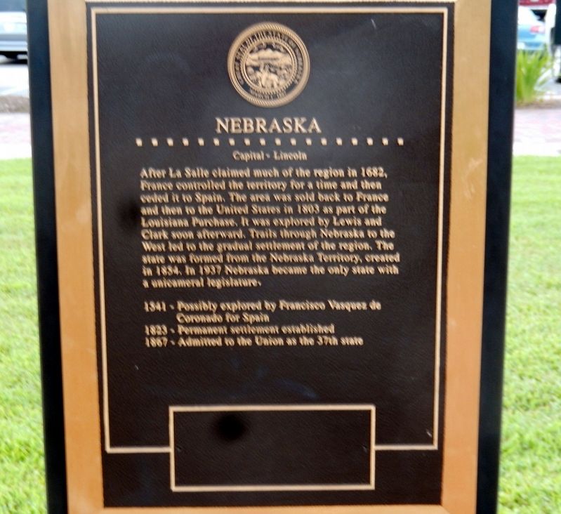 Nebraska Marker image. Click for full size.