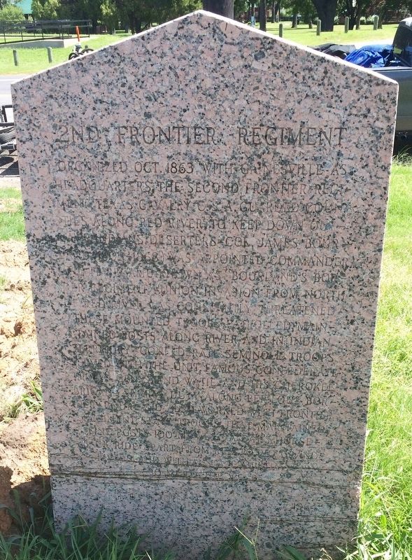 2nd Frontier Regiment Marker. Click for full size. 2nd Frontier Regiment Marker image. Click for full size.