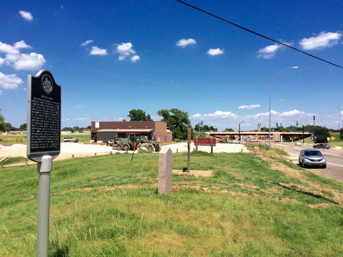 View of marker looking towards Interstate Highway 35. image. Click for full size.