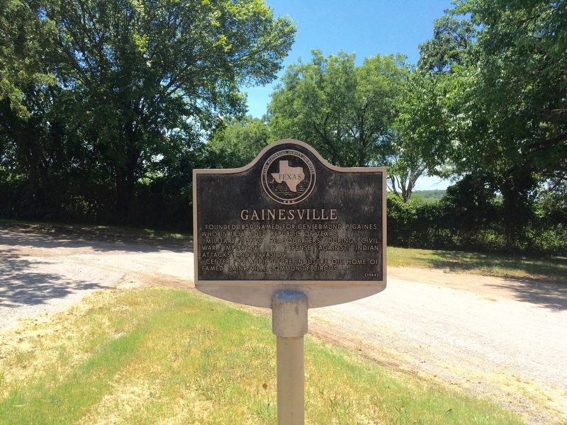 Gainesville Marker at roadside rest area.. Click for full size. Gainesville Marker at roadside rest area. image. Click for full size.