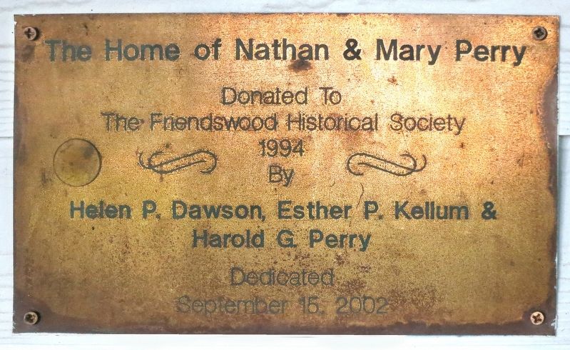 Plaque Acknowledging the Gift of the House to the Society image. Click for full size.