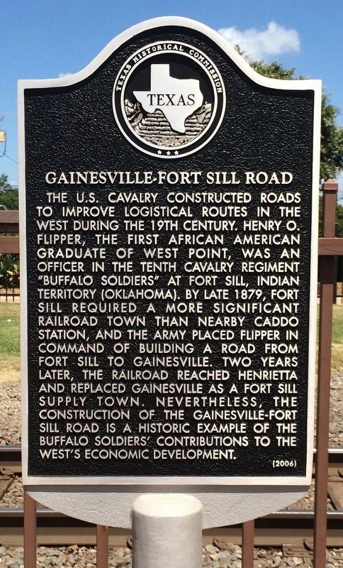 Gainesville-Fort Sill Road Marker image. Click for full size.