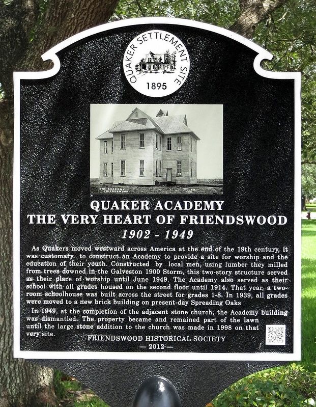 Quaker Academy Marker image. Click for full size.