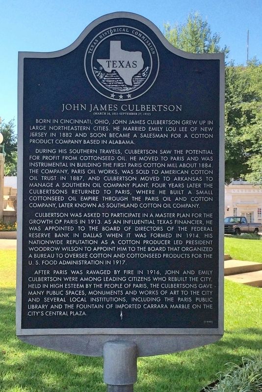 John James Culbertson Marker. Click for full size. John James Culbertson Marker image. Click for full size.