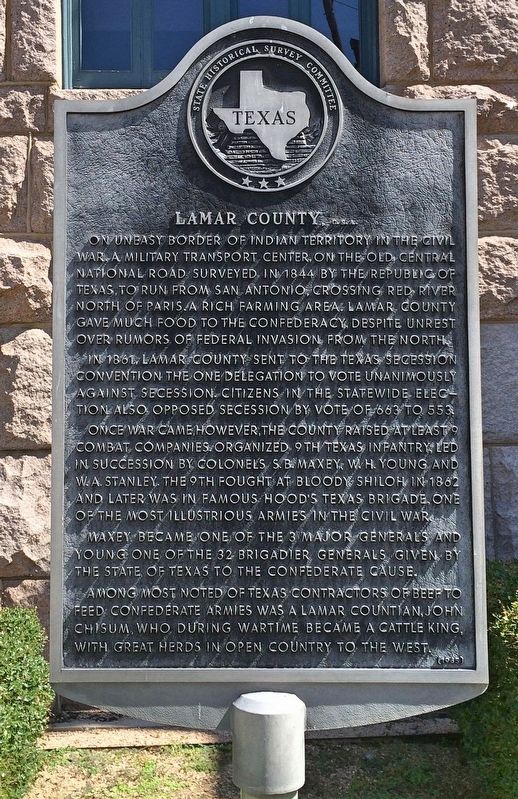 Lamar County, <small>C. S. A.</small> Marker image. Click for full size.
