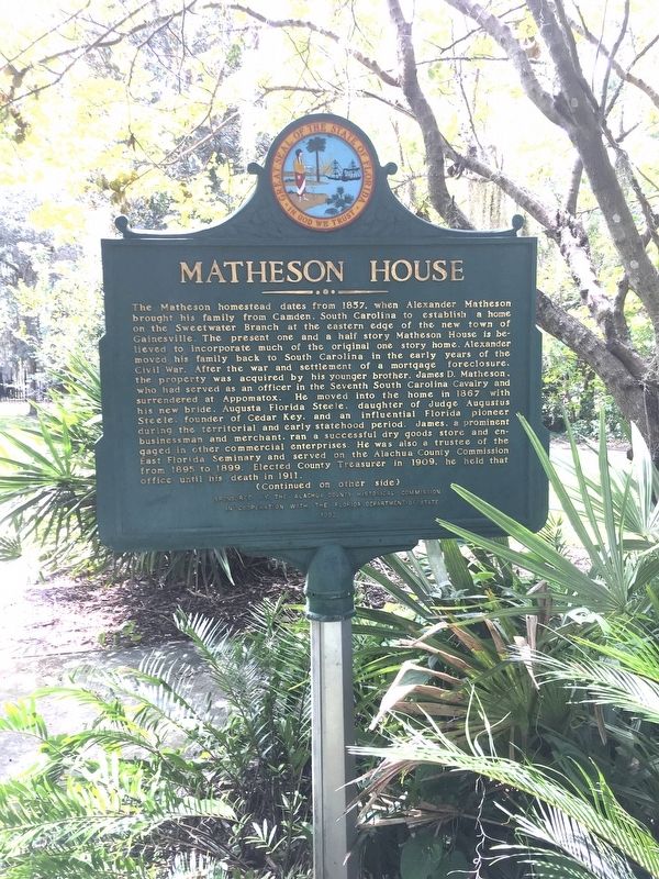 Matheson House Marker image. Click for full size.