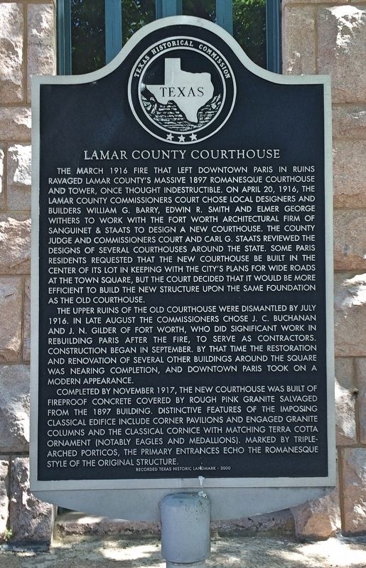 Lamar County Courthouse Marker image. Click for full size.