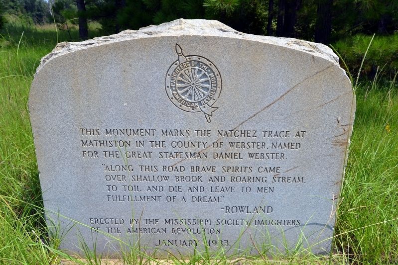 Natchez Trace at Mathiston Marker. Click for full size. Natchez Trace at Mathiston Marker image. Click for full size.