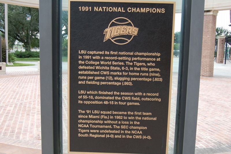 1991 National Champions Marker image. Click for full size.