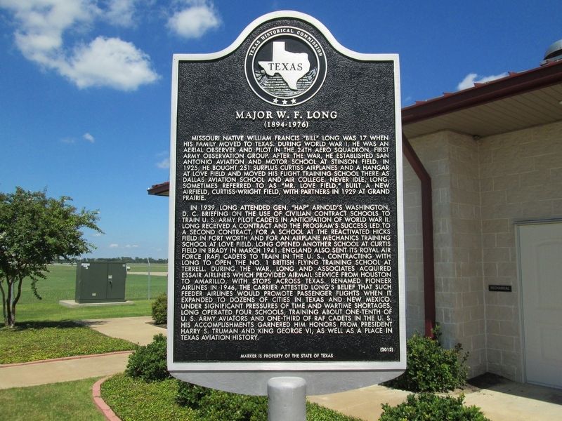 Major W.F. Long Marker. Click for full size. Major W.F. Long Marker image. Click for full size.
