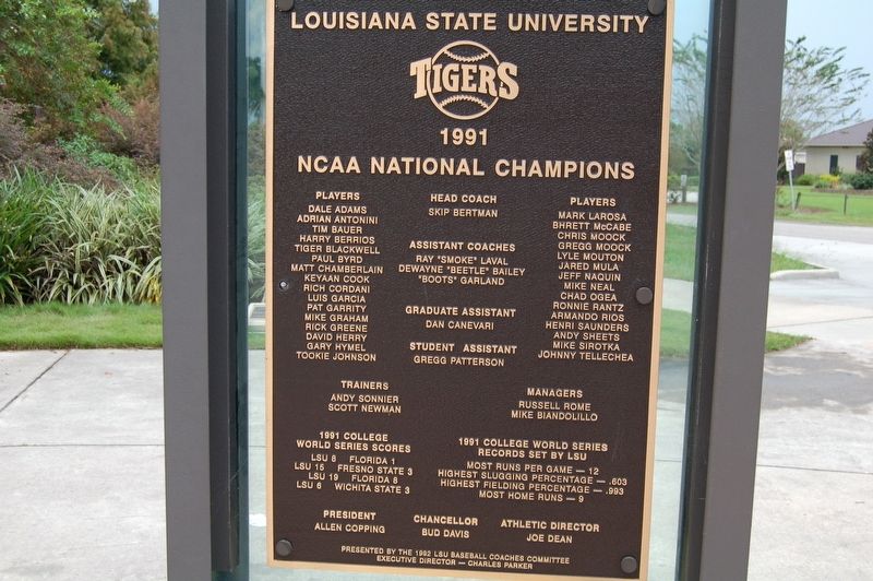 1991 National Champions Marker image. Click for full size.