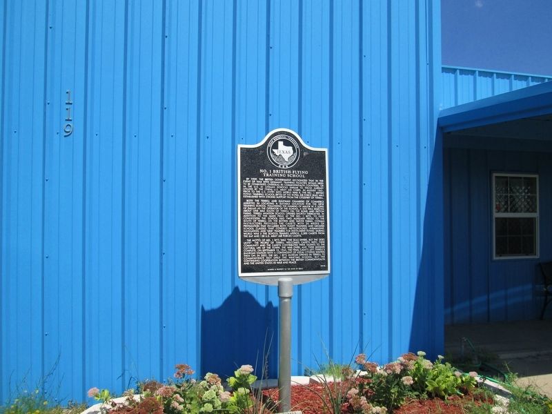 No. 1 British Flying Training School Marker. Click for full size. No. 1 British Flying Training School Marker image. Click for full size.