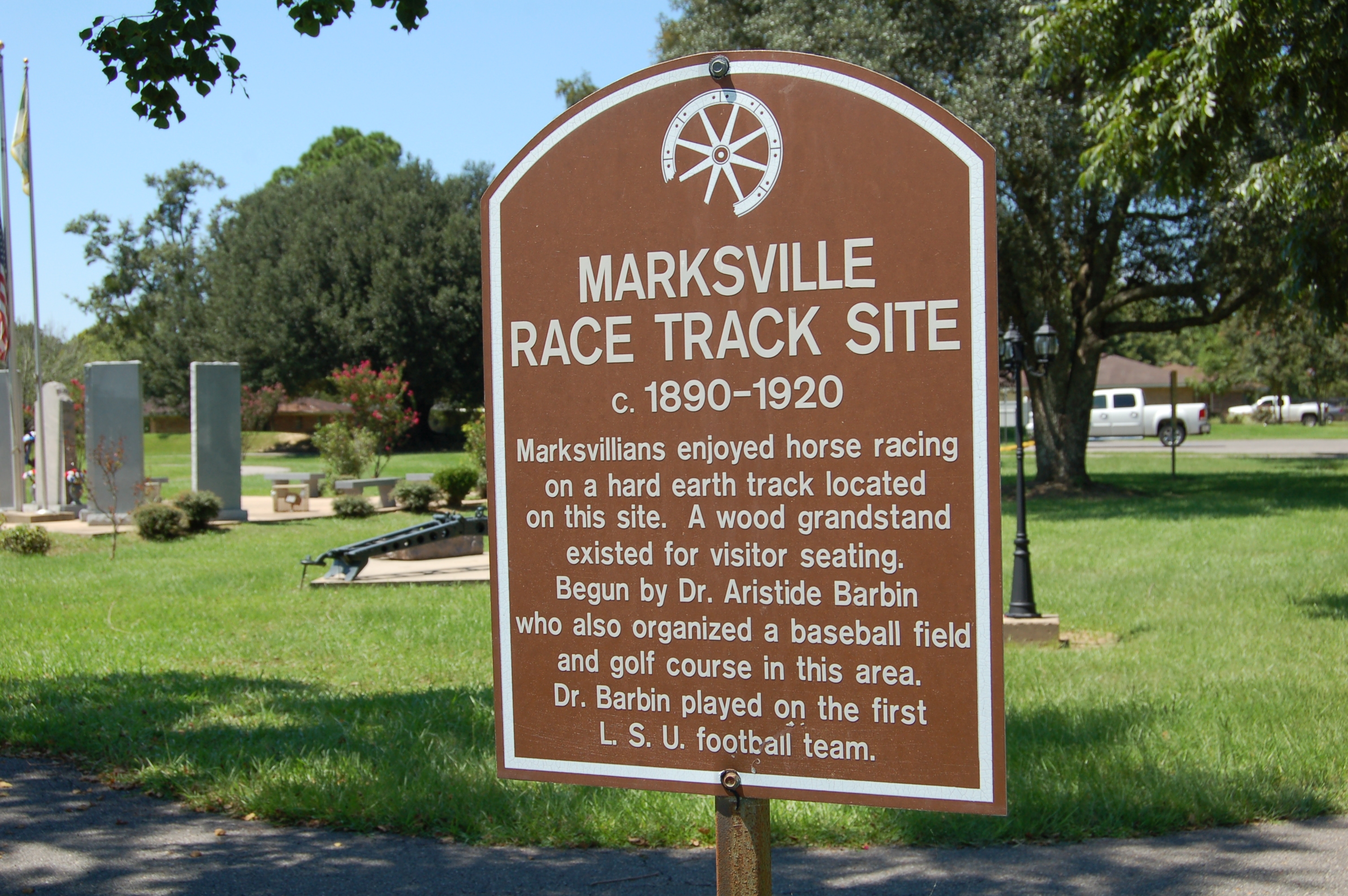 Marksville Race Track Site Marker