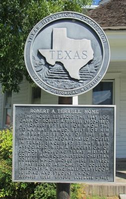 Robert A. Terrell Home Marker image. Click for full size.