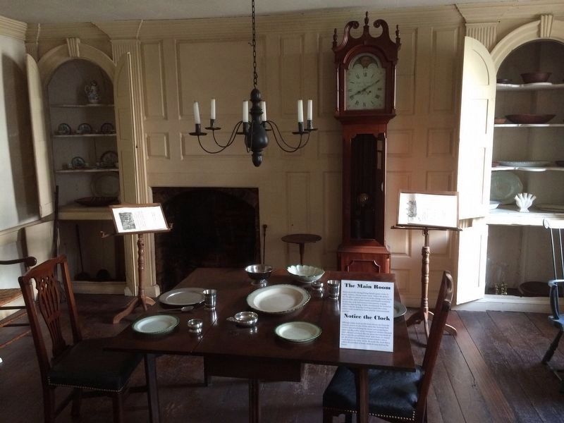 The Old Stone House dining area, including the Suter clock. image. Click for full size.