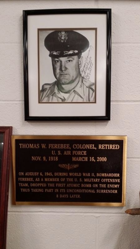 Ferebee photo & plaque at Davie County Library image. Click for full size.