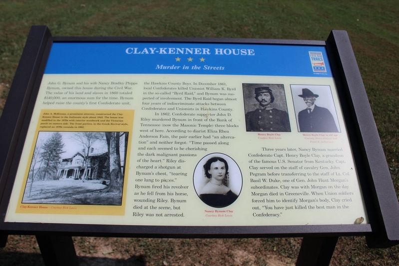Clay-Kenner House Marker image. Click for full size.