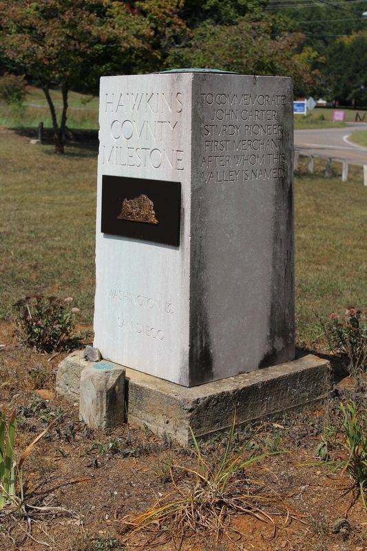Hawkins County Milestone Marker. Click for full size. Hawkins County Milestone Marker image. Click for full size.