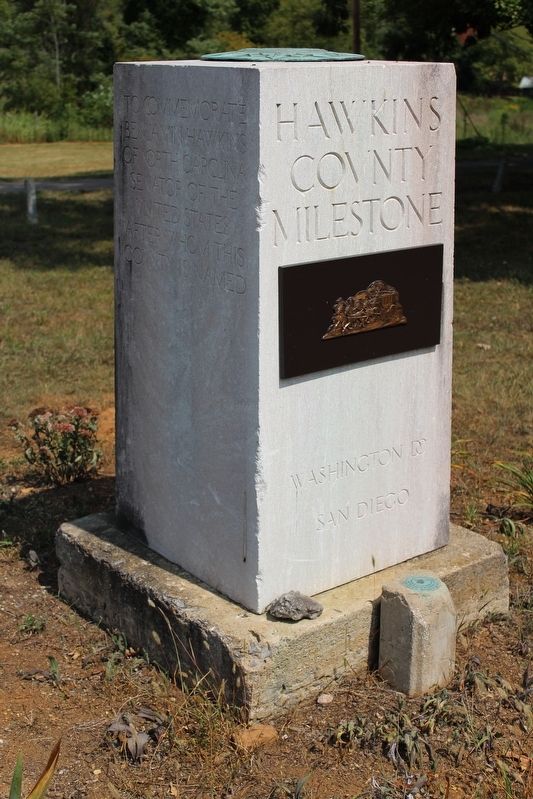 Hawkins County Milestone Marker. Click for full size. Hawkins County Milestone Marker image. Click for full size.