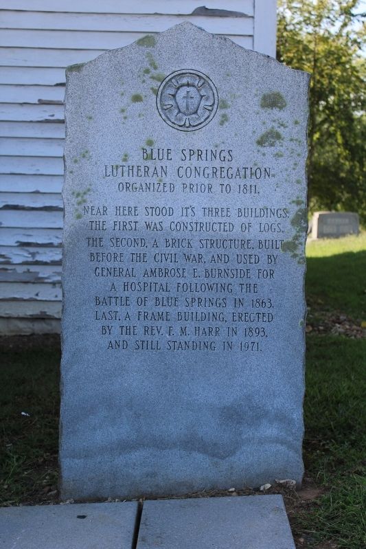 Blue Springs Lutheran Congregation Marker. Click for full size. Blue Springs Lutheran Congregation Marker image. Click for full size.