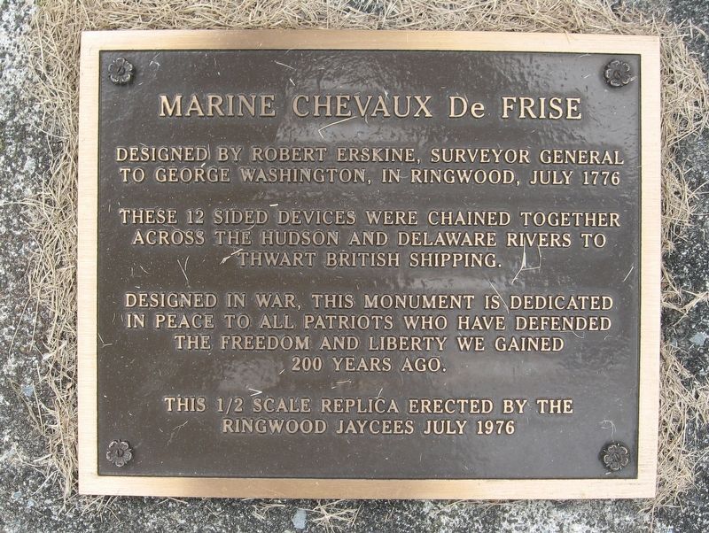 Marine Chevaux De Frise Marker. Click for full size. Marine Chevaux De Frise Marker image. Click for full size.