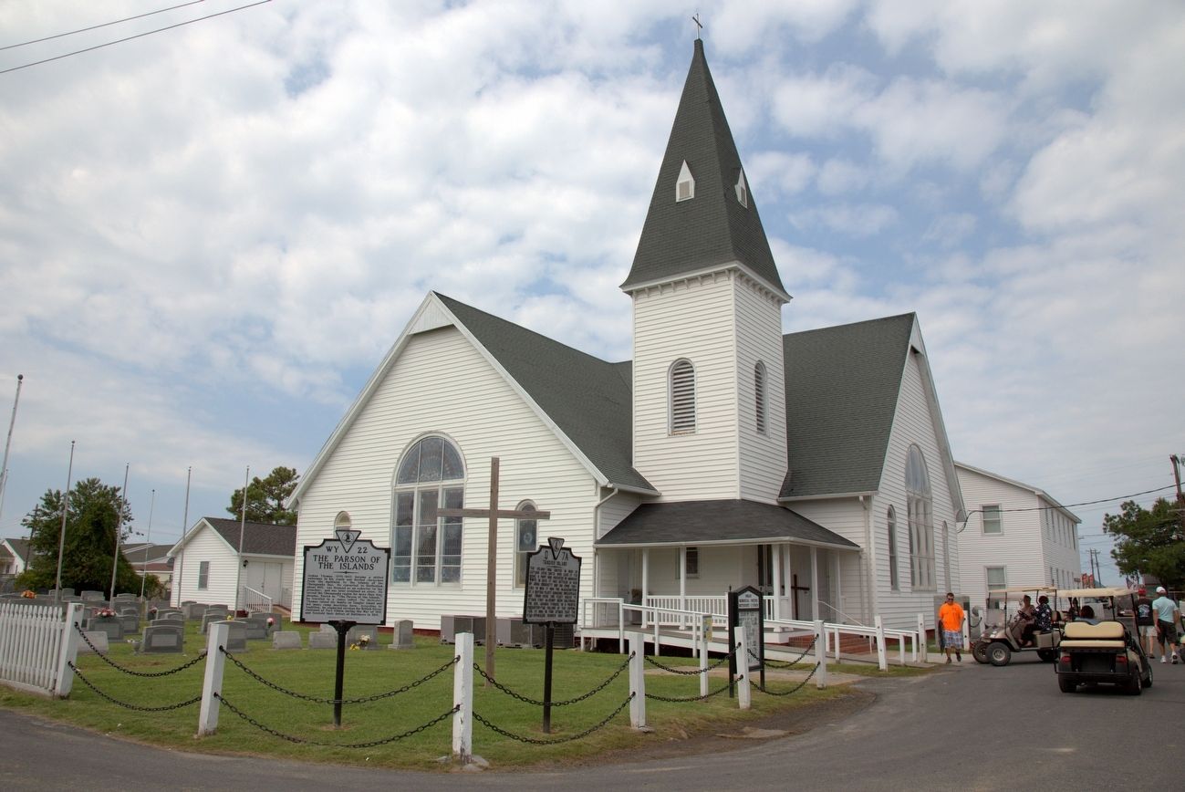 Swain United Methodist Church with this and the Tangier Island Marker image. Click for full size.