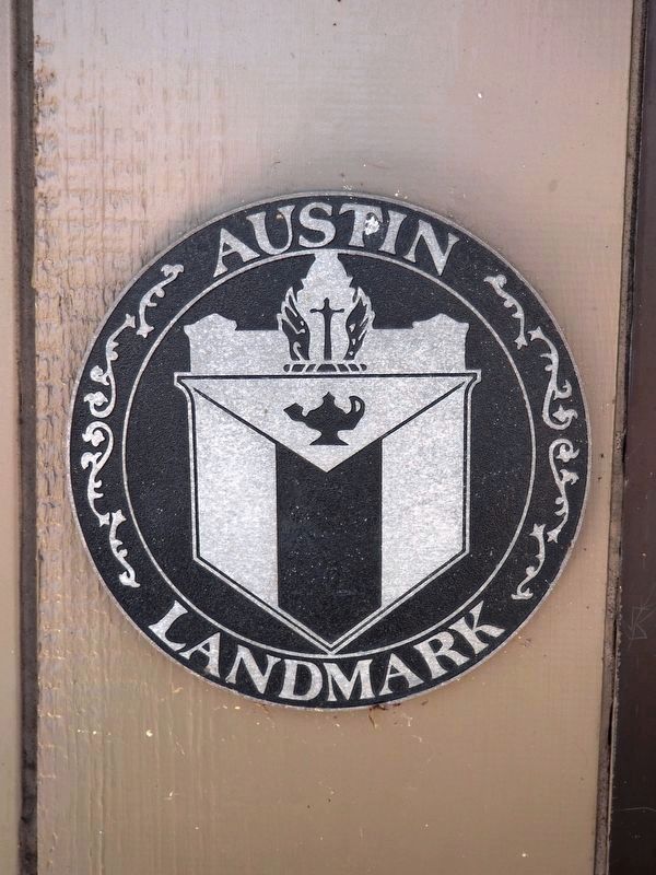 Austin Historic Landmark Plaque image. Click for full size.