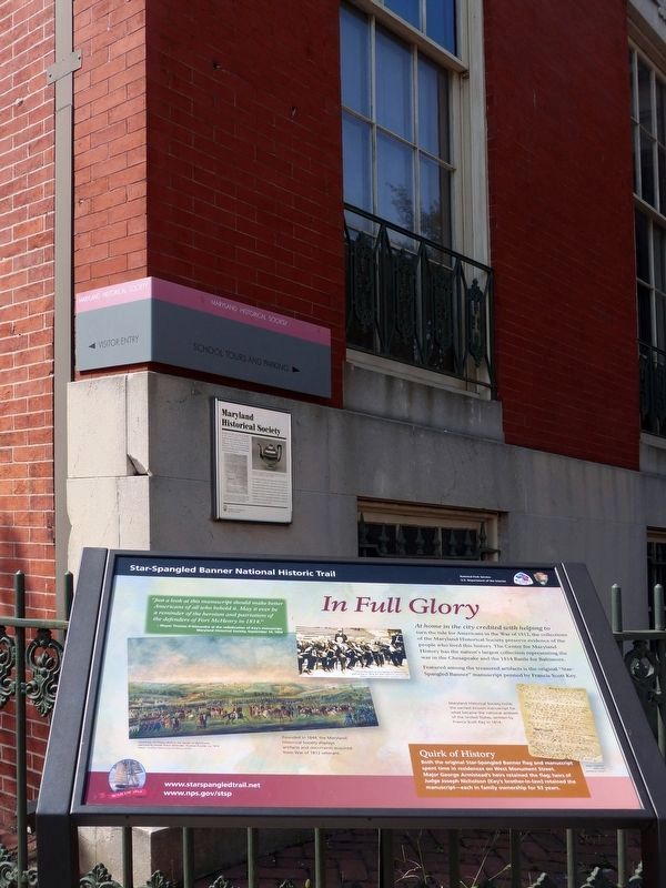 Maryland Historical Society Marker image. Click for full size.