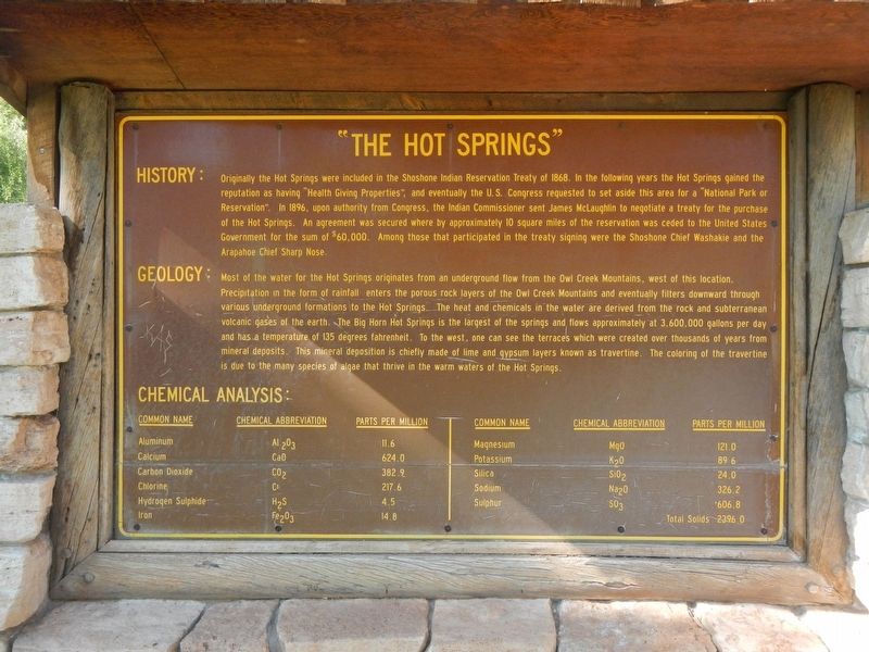 "The Hot Springs" Marker. Click for full size. "The Hot Springs" Marker image. Click for full size.