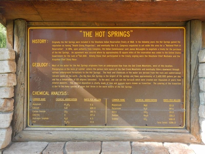 "The Hot Springs" Marker image. Click for full size.