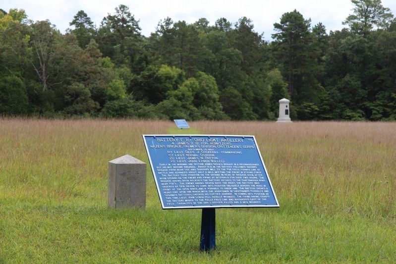Battery F, 1st Ohio Light Artillery Marker image. Click for full size.