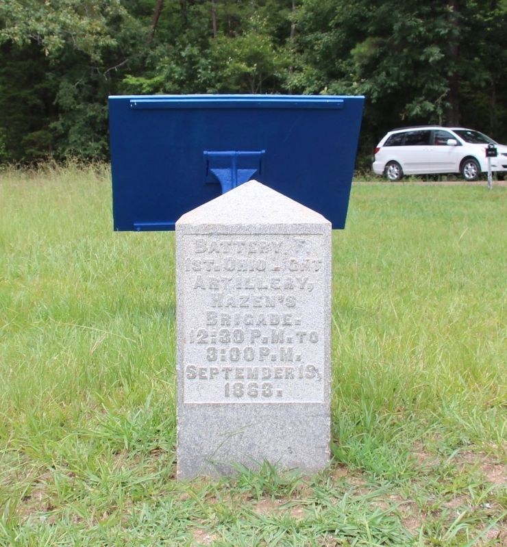 Battery F, 1st Ohio Light Artillery Marker image. Click for full size.