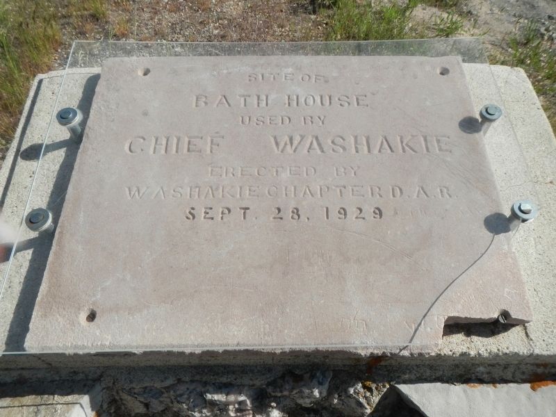 Washakie's Bath House Marker image. Click for full size.