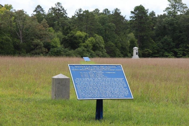 Battery F, 1st Ohio Light Artillery Marker image. Click for full size.