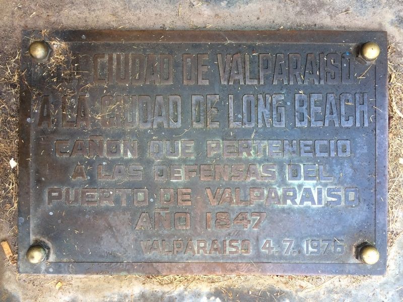 La Ciudad de Valparaiso a La Ciudad de Long Beach Marker. Click for full size. La Ciudad de Valparaiso a La Ciudad de Long Beach Marker image. Click for full size.