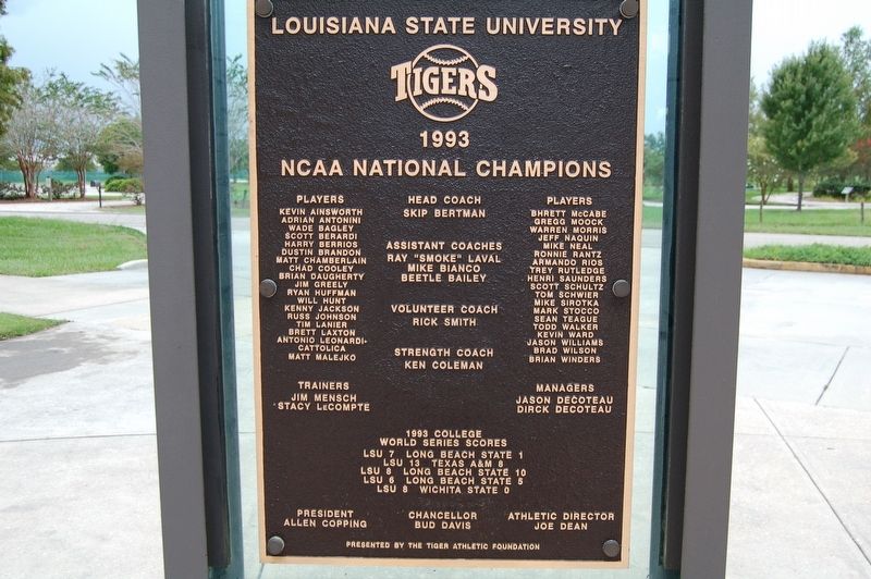 1993 National Champions Marker image. Click for full size.