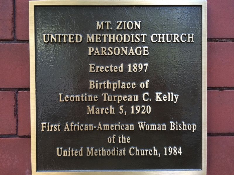 Mt. Zion United Methodist Church Parsonage Marker image. Click for full size.