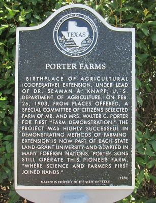 Porter Farms Marker image. Click for full size.