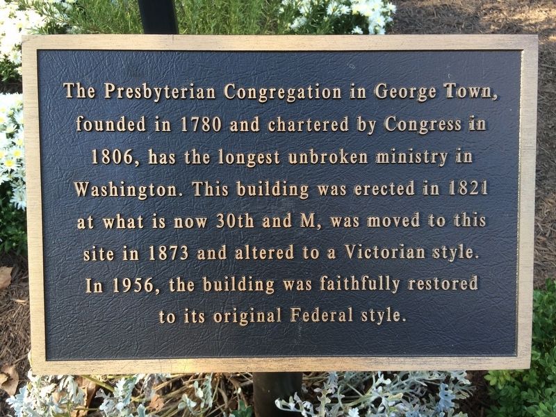 The Presbyterian Congregation in George Town, Marker image. Click for full size.
