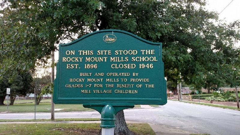 Rocky Mount Mills School Marker. Click for full size. Rocky Mount Mills School Marker image. Click for full size.