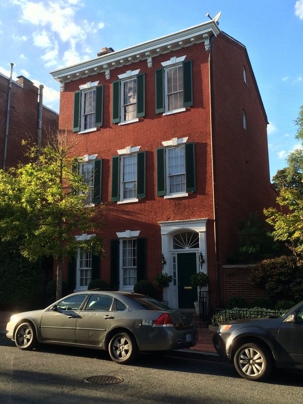 John F. Kennedy's residence at 3307 N Street, NW, mentioned on the marker.. Click for full size. John F. Kennedy's residence at 3307 N Street, NW, mentioned on the marker. image. Click for full size.